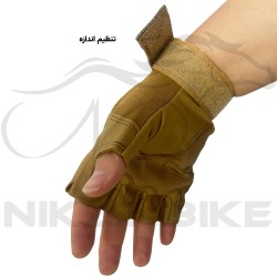 دستکش نیمه انگشتی دوچرخه مدل A - بسته دو عددی