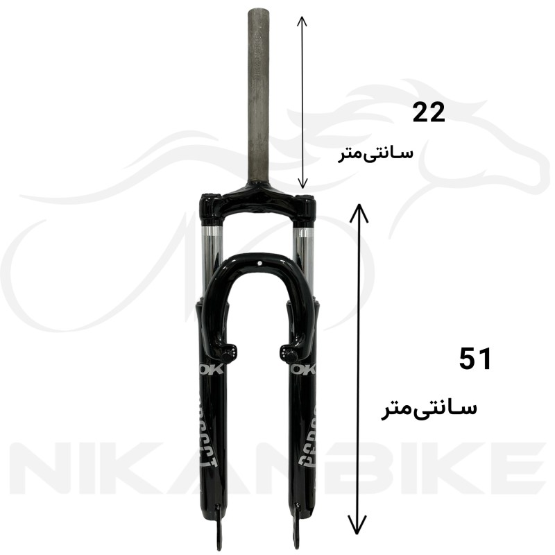 دوشاخ کمکدار دوچرخه زوم سایز 27.5  مدلZOOM 389 قفل شو (اورسایز)