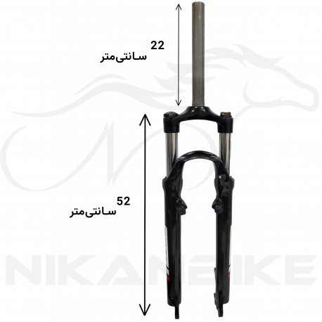 دوشاخ کمکدار دوچرخه ویتارا سایز 29 (اورسایز) مدل قفل شو سر آلومینیومی
