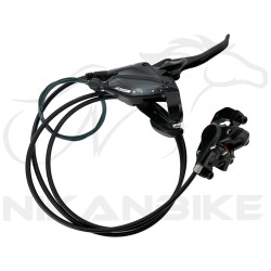 ست ترمز هیدرولیک دوچرخه شیمانو مدل SHIMANO BL-MT200 با دسته دنده شیمانو 8x3 مدلEF505