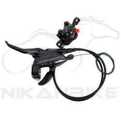 ست ترمز هیدرولیک دوچرخه شیمانو مدل SHIMANO BL-MT200 با دسته دنده شیمانو 8x3 مدلEF505
