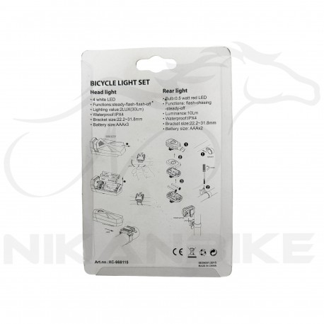چراغ جلو و عقب وایب دوچرخه اوکی مدل XC-988115