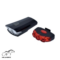 چراغ جلو و عقب دوچرخه بسته 2 عددی