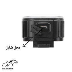محل شارژ چراغ جلو و عقب دوچرخه مدل 078 شارژی