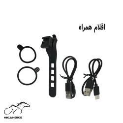 چراغ راهنمای وایرلس ریموت دار دوچرخه مدل FY-1828 (شارژی)