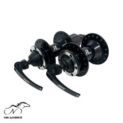 توپی جلو و عقب دوچرخه جوی تک مدل 36 سوراخ کشویی دیسکی 6 پیچ بلبرینگی(آلومینیومی)-پک 2 عددی