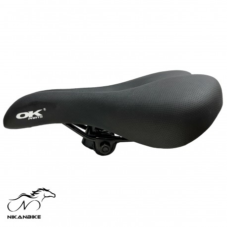 زین دوچرخه اوکی مدل نیمه پهن سوراخ دار