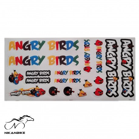 استیکر دوچرخه مدل ANGRYBIRDS شیشه ای