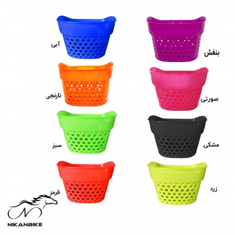 سبد دوچرخه مدل حصیری بزرگ پلاستیکی (بدون بست)