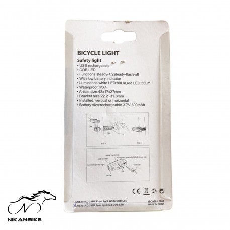 چراغ عقب دوچرخه اوکی مدل XC-238