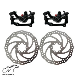 ست روتور و کالیپر جلو و عقب دوچرخه اوکی مدل 160-180 mm