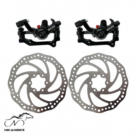 ست روتور و کالیپر جلو و عقب دوچرخه اوکی مدل 160-180 mm