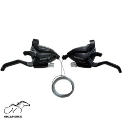 دسته دنده کلاجدار دوچرخه طرح شیمانو مدل خفاشی 7SP - بسته 2 عددی