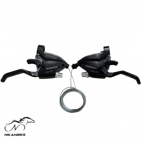 دسته دنده کلاجدار دوچرخه طرح شیمانو مدل خفاشی 7SP - بسته 2 عددی