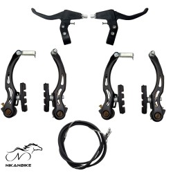 ست ترمز دوچرخه مدل ویبریک فلزی A - پک 8 عددی