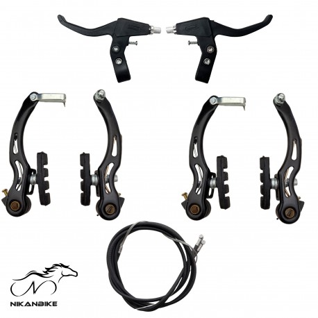 ست ترمز دوچرخه مدل ویبریک فلزی A - پک 8 عددی