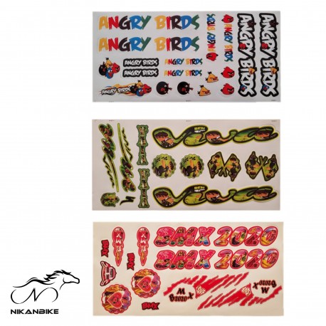 استیکر دوچرخه مدل بچگانه بسته 45 عددی