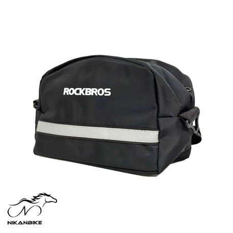 کیف فرمان و کمری و دوشی دوچرخه مدل سه کاره با نوار شبرنگ ایمنی