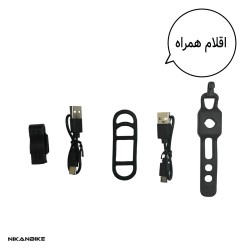 چراغ جلو و عقب دوچرخه مدل DS-57-A (شارژی) - پک عددی