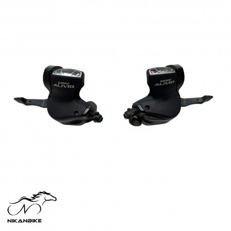 دسته دنده شیفتر دوچرخه شیمانو 24 سرعته مدل SHIMANO ALIVIO SL-M410 3x8sp - پک 2 عددی