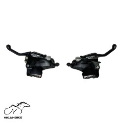 دسته دنده کلاجدار دوچرخه شیمانو 24 سرعته مدل SHIMANO ALIVIO ST-M410 3x8sp خفاشی - پک دو عددی