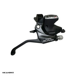 دسته دنده کلاجدار دوچرخه شیمانو 24 سرعته مدل SHIMANO ALIVIO ST-M410 3x8sp خفاشی - پک دو عددی