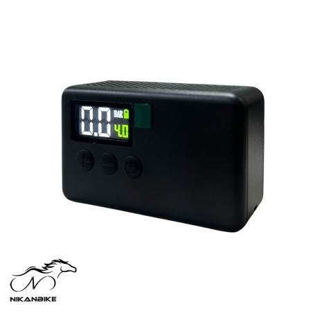 پمپ باد دوچرخه GPUTEK BG-BL01 درجه‌دار  پمپ دیجیتال شارژی | نیکان بایک