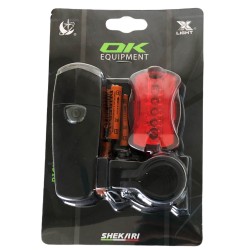 چراغ جلو و عقب دوچرخه اوکی مدل xc-78