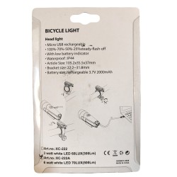 چراغ جلوی دوچرخه مدل XC-222A
