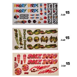 استیکر دوچرخه مدل بچگانه بسته 45 عددی
