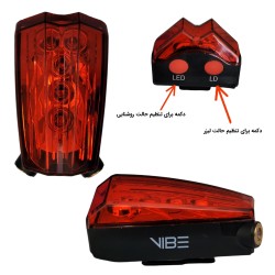چراغ عقب دوچرخه وایب مدل LIGHVB0060 (لیزری)