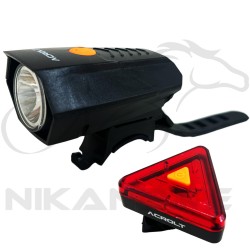 چراغ چلو و عقب دوچرخه مدل XFL-178 شارژی