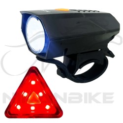 چراغ چلو و عقب دوچرخه مدل XFL-178 شارژی