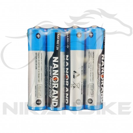 باتری نیم قلمیAAA نانوراند مدل R03 1.5V - بسته 4 عددی