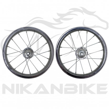 طوقه جلو و عقب دوچرخه سایز 12 مدل فلزی - بسته دو عددی