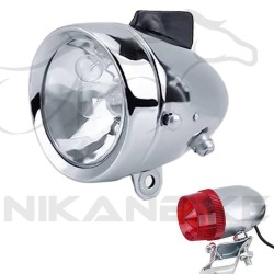 چراغ جلو و عقب دوچرخه دینام دار 12 ولت