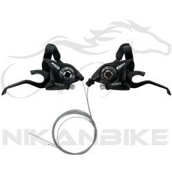 دسته دنده كلاجدار دوچرخه طرح شيمانو مدل ساعتی 8SP - بسته 2 عددی