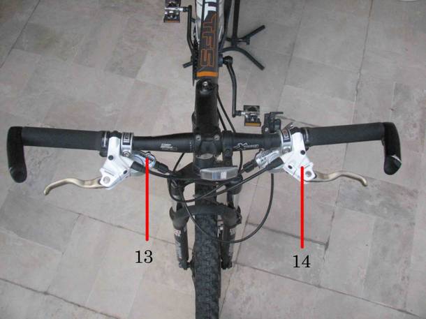 معرفی تصویری اجزای سیستم دنده و ترمز دوچرخه